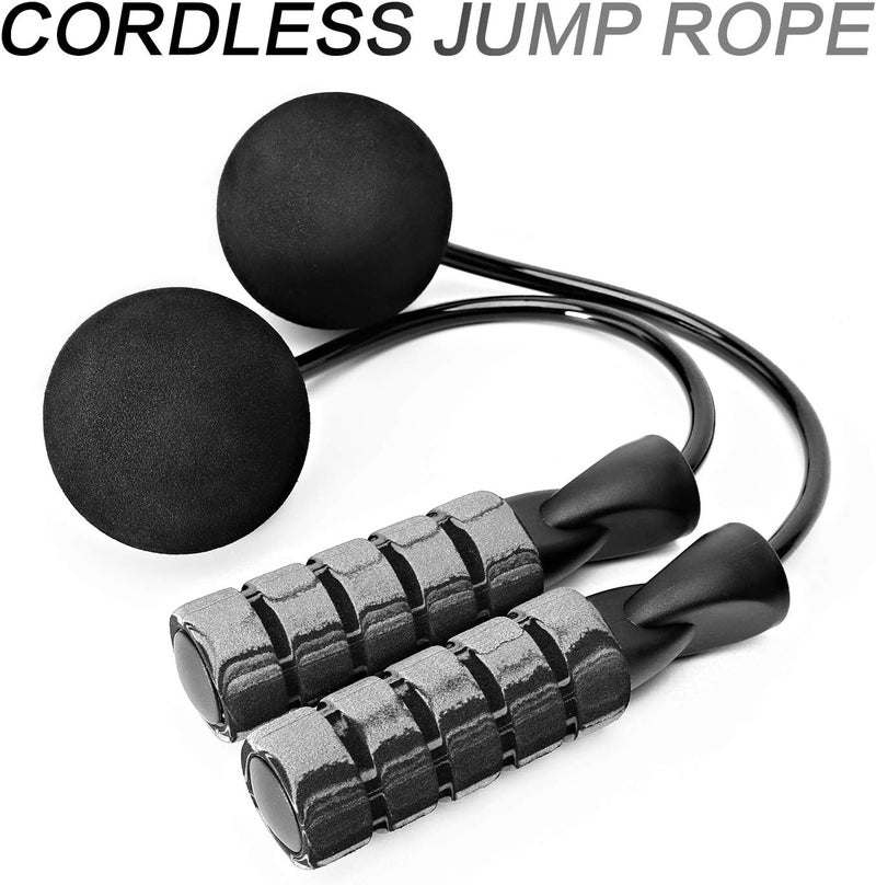 APLUGTEK Jump Rope, Training Ropeless Skipping Rope for Fitness, Adjustable Weighted Cordless Jump Rope for Men and Women - Image 2