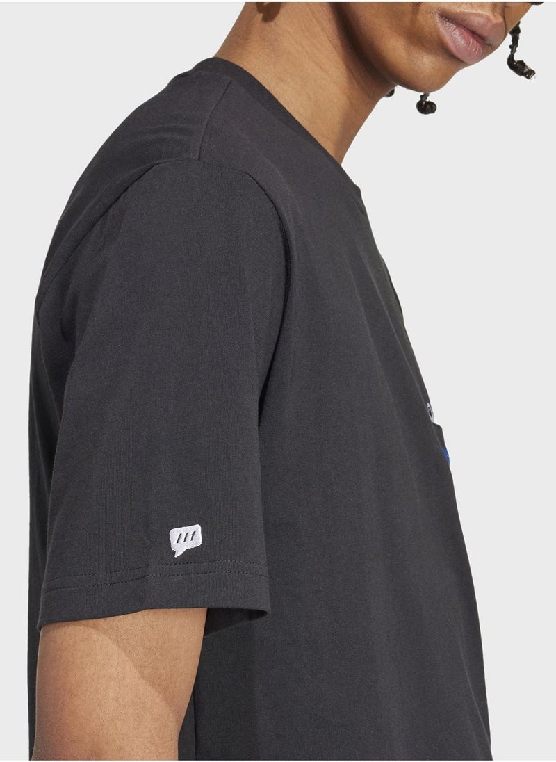 adidas M Remoji Pkt T Black Training T-Shirts XS - Image 4