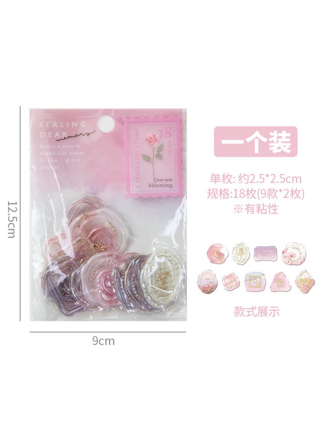 Planwith Gilding Candy Fire Paint Seal Stickers Special-shaped Three-dimensional Epoxy Hand Account Decorative Stickers Envelope Sealing Fire Paint Stickers - Image 1