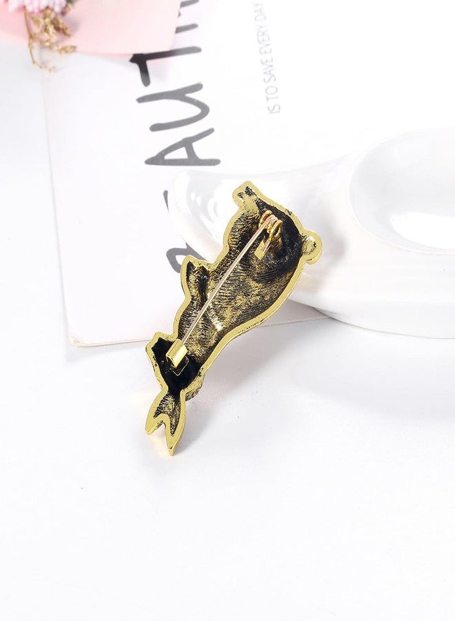 OIDIMS Vintage Rabbit Brooch Pin for Women Dainty Bunny Animal Brooches Lapel Pins Gold-Tone Plated Cute Accessories Xmas Graduation Party Easter Jewelry Gift for Daughter Students Clothing Bag Ornament - Image 5