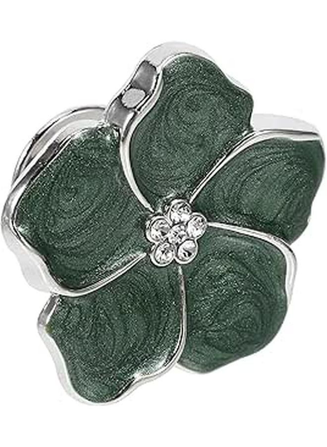 Green Enamel Zinc Alloy Flower Cabinet Knob Drawer Handle For Dressers Small Cabinets - Image 1
