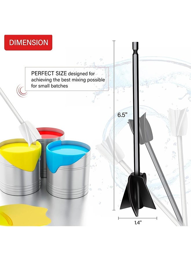 Resin Mixer Paddles for Resin Drill, Epoxy Mixer Attachment for Drill, Paint Mixer/Paint Stirrer for Mixing Resin, Epoxy, Silicone Molds,Paint Stirrer Drill Attachment for Resin(4pack)  - Image 2