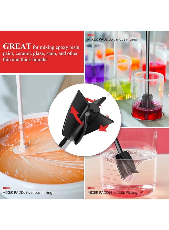 Resin Mixer Paddles for Resin Drill, Epoxy Mixer Attachment for Drill, Paint Mixer/Paint Stirrer for Mixing Resin, Epoxy, Silicone Molds,Paint Stirrer Drill Attachment for Resin(4pack)  - Image 5
