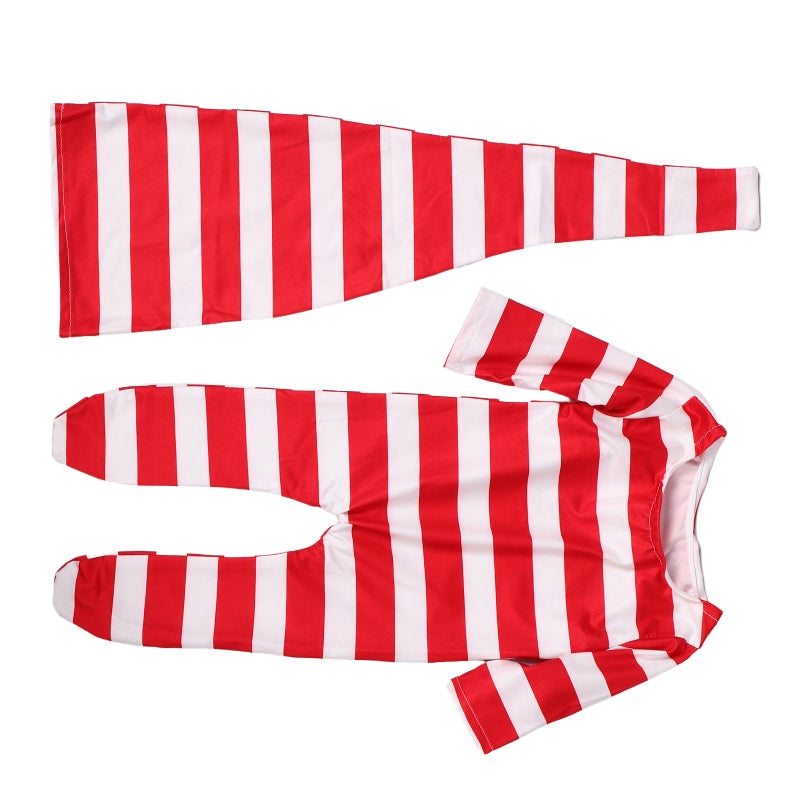 1 Set Newborn Boy Photoshoot Outfits: Newborn Baby Photoshoot Outfit Set - Striped Romper With Footies - Photography Prop - Image 1