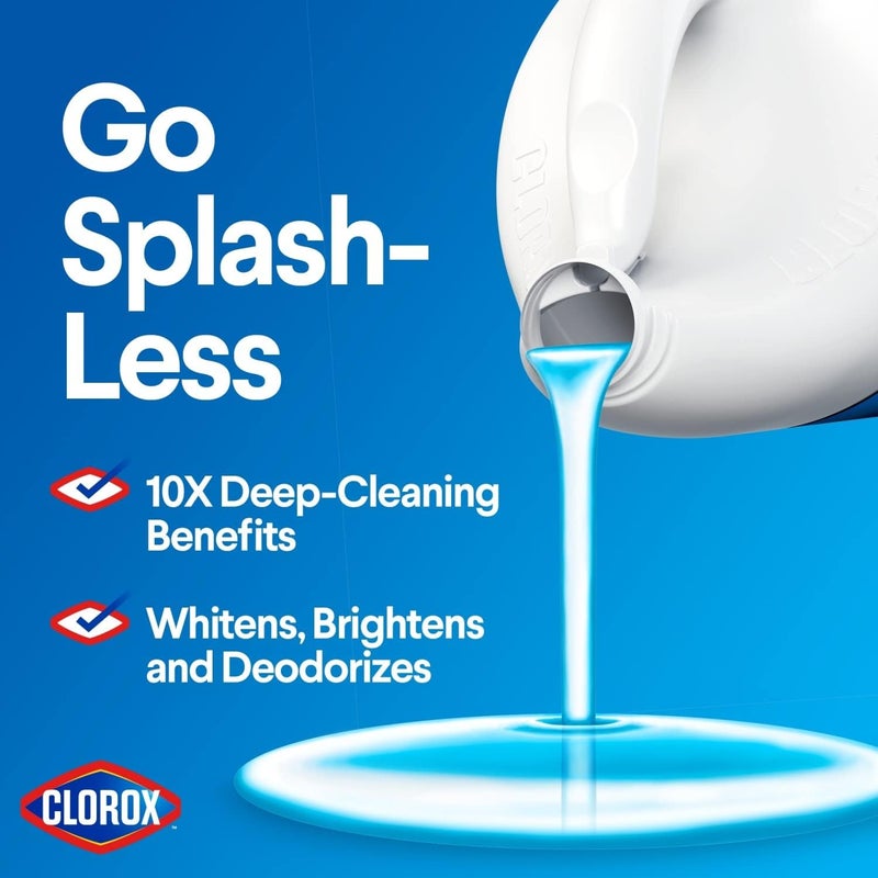 Clorox Splash-Less Bleach, Concentrated Formula, Clean Linen, 40 Ounce Bottle - Pack of 2 (Package May Vary) - Image 3