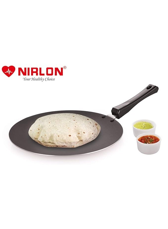 Nirlon Non Stick Aluminium Gas Stove Compatible Base Chapati Tawa [Concave Tawa] - Image 2