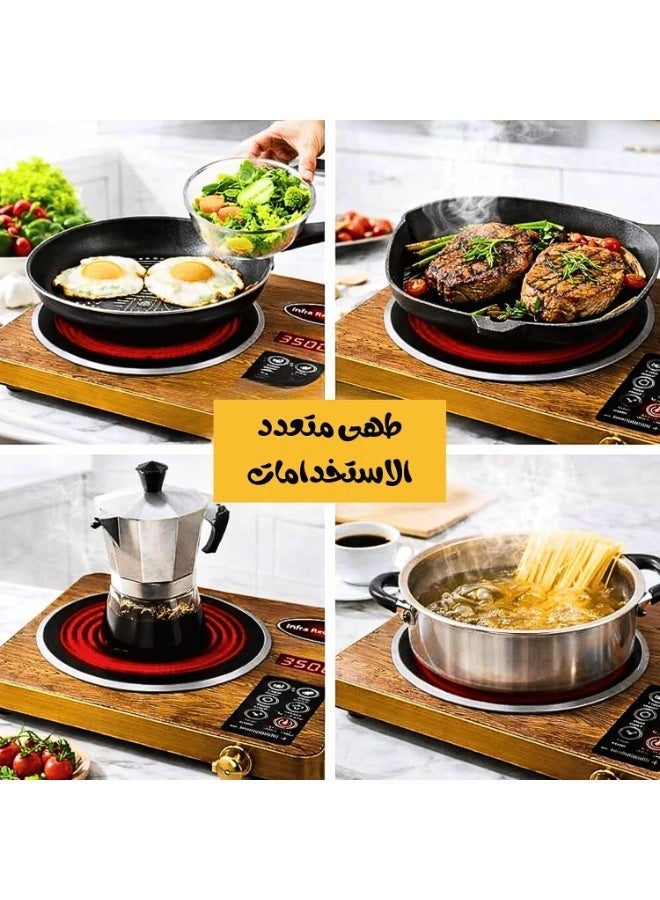 Electric Infrared Ceramic Cooktop – Portable Single Burner Hot Plate with Adjustable Temperature Control for Fast & Even Cooking - Image 4