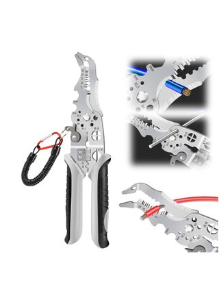 2024 New Upgrade CRV Multifunctional Wire Stripper Crimper Cable Cutter Pliers Professional Wire Stripping Tool with Wire Stripper Crimper Side Cutter Insulation Wire Stripping Crimping Pliers Tool - pzsku/ZFA70B284225AB5168CF7Z/45/_/1718691380/fab1df7b-e897-41d3-bf6f-d059df380daa