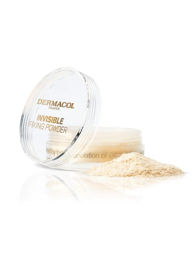 Dermacol Invisible Fixing Face Powder Touch Proof Translucent Setting Powder For Oily Skin & Other Skin Types Loose Powder Makeup Frangrance Free Matte Powder With Powder Puff Light 13.5 G - Image 2