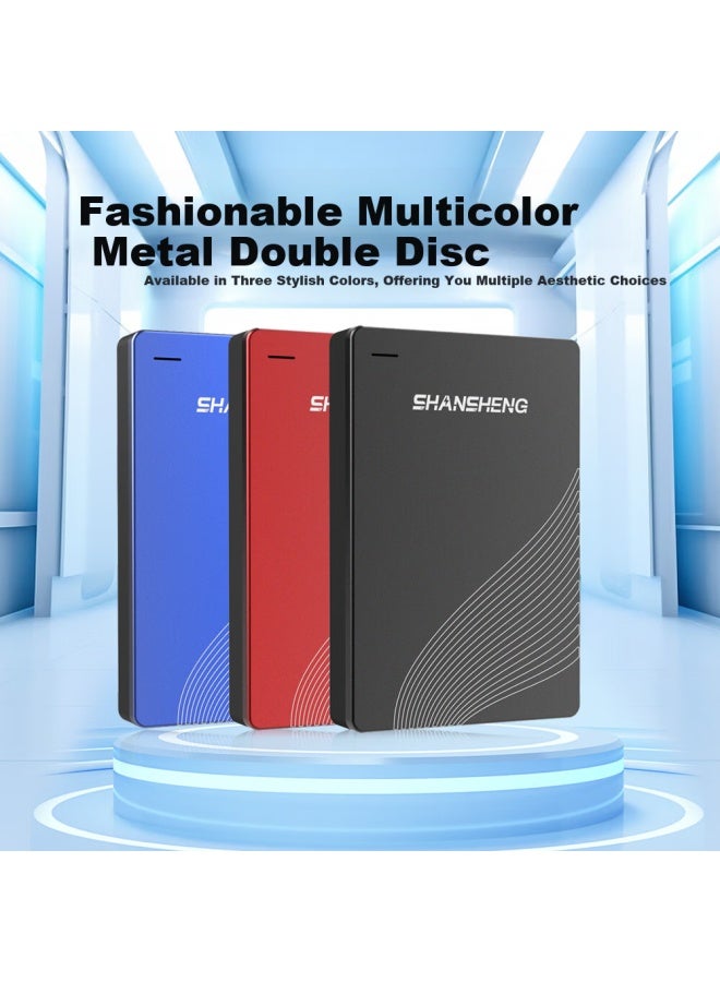 Shansheng 1tb Portable Hard Drive Usb 3.0 Dual Disk Backup P5 China Red High-speed Transmission 2.5-inch External Computer Hard Drive Storage Data Photos Stable Durable - Image 1