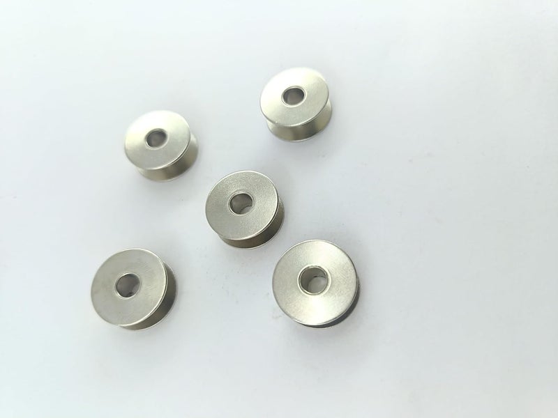 advancedestore advancedestore Pack of 5 Big Sewing Machine Plain BobbinsSteelSewing Machine Bobbins Thread Bobbins  - Image 2