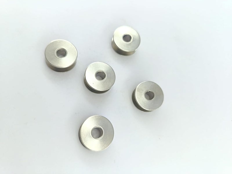 advancedestore advancedestore Pack of 5 Big Sewing Machine Plain BobbinsSteelSewing Machine Bobbins Thread Bobbins  - Image 3