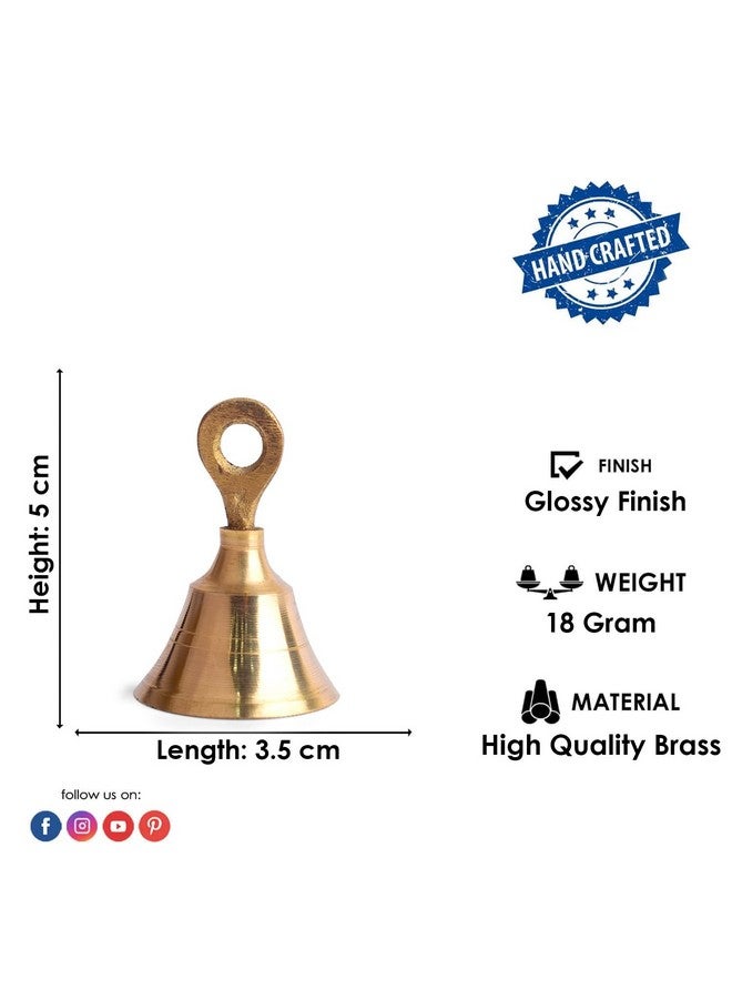 SATVIK STORE SATVIK 12 Pc Set of Brass Bell with Hanging Loops Coaster Beach Decoration Item Vintage Style Indian Bell with Jingle Ring, Wedding Bell, Christmas Bell, Cow, Elephant Bell (Small) - Image 3