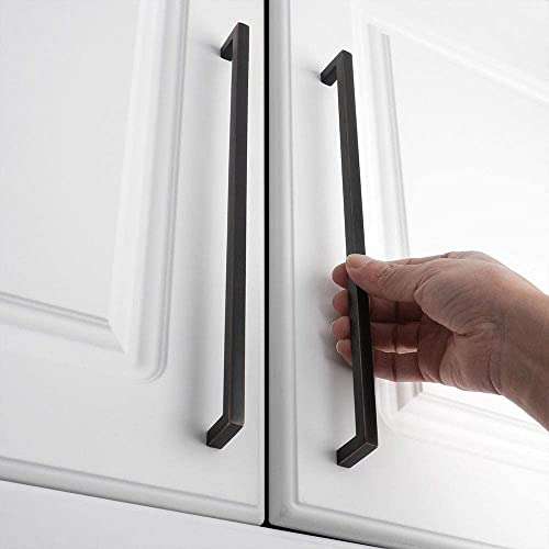 KOOFIZO Solid Square Bar Cabinet Handle - Oil Rubbed Bronze Furniture Pull, 10 Inch/256mm Screwhole Distance, Pack of 5 for Kitchen Cupboard Door, Bedroom Dresser Drawer, Bathroom Wardrobe Hardware - Image 3