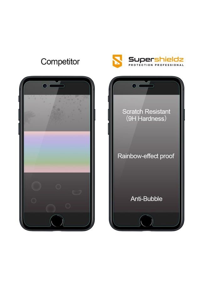 Supershieldz (عبوة 2) مصممة لجهاز iPhone SE (2022، الجيل الثالث) / iPhone SE (2020، الجيل الثاني) / iPhone 8/7 (4.7 بوصة) واقي شاشة زجاجي مقسى، مقاوم للخدش، خالي من الفقاعات - Image 3
