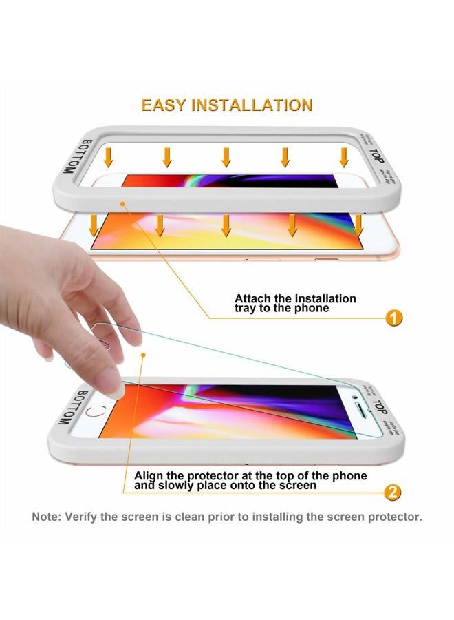 Supershieldz (عبوة 2) مصممة لجهاز iPhone SE (2022، الجيل الثالث) / iPhone SE (2020، الجيل الثاني) / iPhone 8/7 (4.7 بوصة) واقي شاشة زجاجي مقسى، مقاوم للخدش، خالي من الفقاعات - Image 2