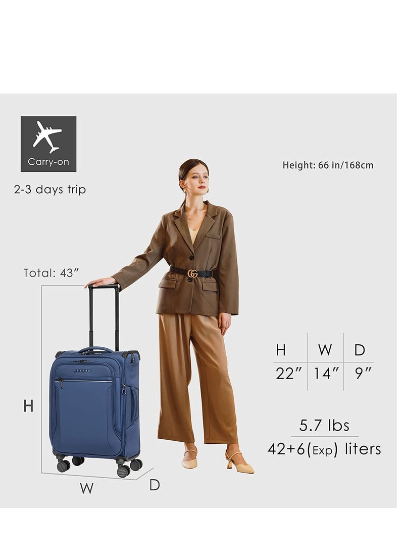 Verage  Softside and Lightweight Luggage Set of 3  - Image 3