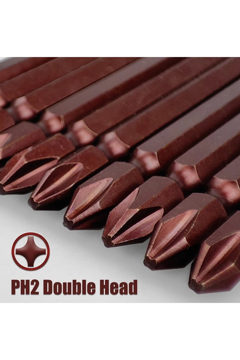Hero Screwdriver Power Bit 2x110mm #2 Phillips Bit 110 mm Pack of 10 bits brown - Image 2