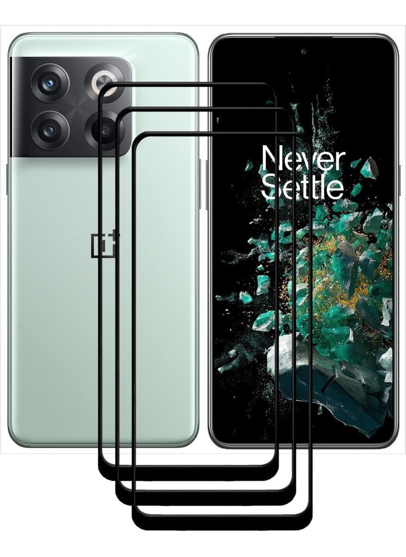 ACLIX 3 Pieces Antistatic ESD Dustproof Premium Quality High Definition Tempered Glass Screen Protector Designed For OnePlus 10T - Image 1