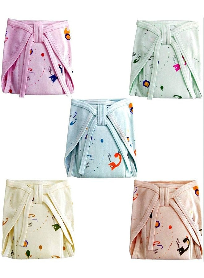 Cuteably New Born Baby Cotton Cloth Pad Diaper, Pack of 5 (Pack of 5) - Image 1
