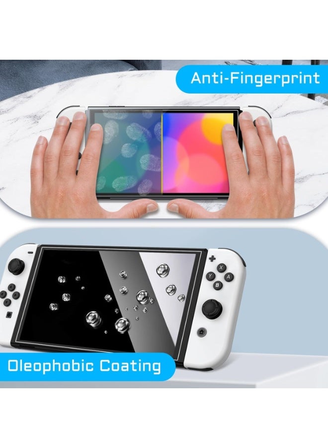 2 عبوة واقي شاشة لجهاز نينتندو سويتش OLED ، زجاج مقسى متوافق مع Nintendo Switch OLED 7 بوصة 2021 - Image 4