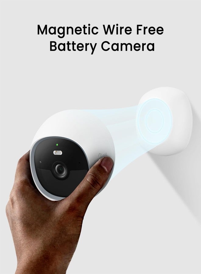 youkey S320 Magnetic Wire-Free Camera 2.5K QHD Security Camera with Dual Band WiFi 6, Built-in 8GB Storage, Color Night Vision, AI Human Pet Detection, IP65, No Monthly Fees - Image 2