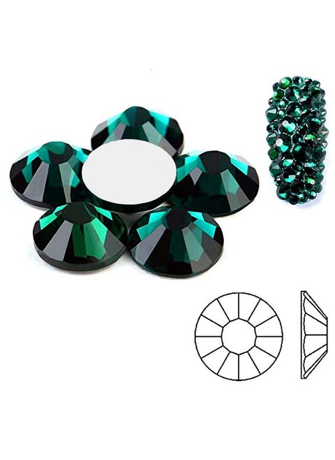 Emerald Glass Gems (291) New 2088 Xirius Flat Back Green Rhinestones1440Pcs/Bag Shining Decorations For Nails Art Rhinestone Non Hot Fix Glass Crystals Rhinestones Ab Stones Round Beads For Nail (Ss8)