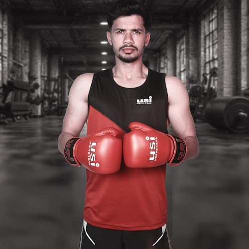 USI UNIVERSAL Muay Thai Gloves (609MT1) (12oz, Red) - Image 2