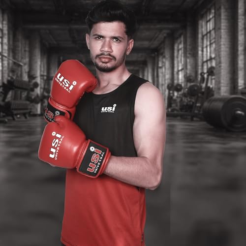 USI UNIVERSAL Muay Thai Gloves (609MT1) (12oz, Red) - Image 3