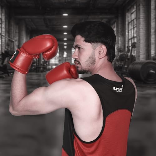 USI UNIVERSAL Muay Thai Gloves (609MT1) (12oz, Red) - Image 4