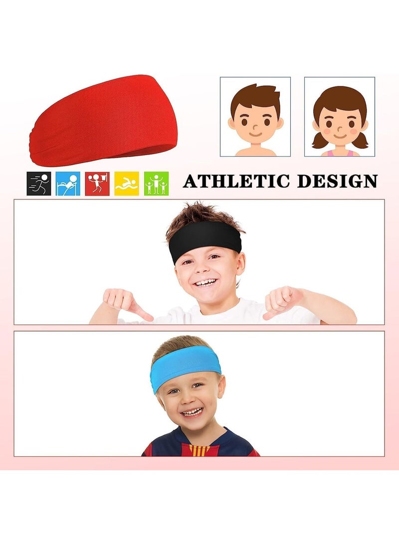 ChicAbode 6 Pcs Kids Boys Headbands, Athletic Sweatbands, Kids Sweat Bands, Sweat Absorbing, Not Easy to Tear, Breathable and Durable, for Climbing, Running, Hiking, Cycling - Image 5