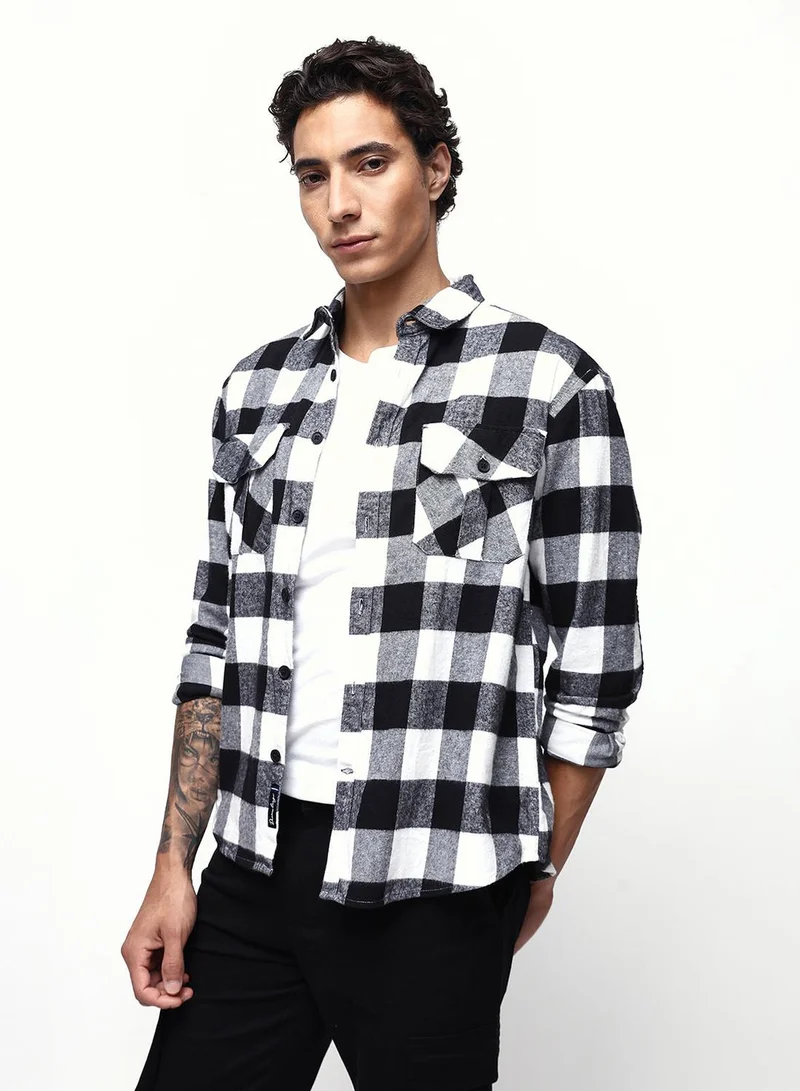 Dennis Lingo Men's White 100% Cotton Casual Button Down Relaxed Shirt