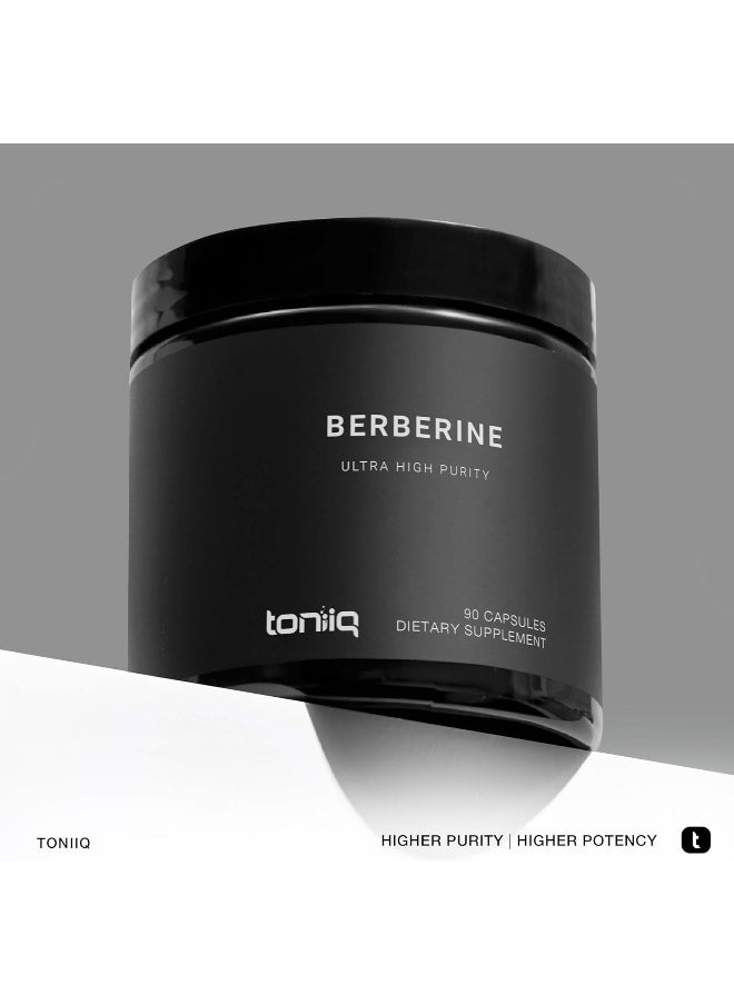 Toniiq Ultra High Strength Berberine Hcl From The Himalayas - 97% Highly Purified And Bioavailable - Wild Harvested - 82:1 Concentrated Formula Berberine 500Mg - 90 Veggie Capsules  - Image 3