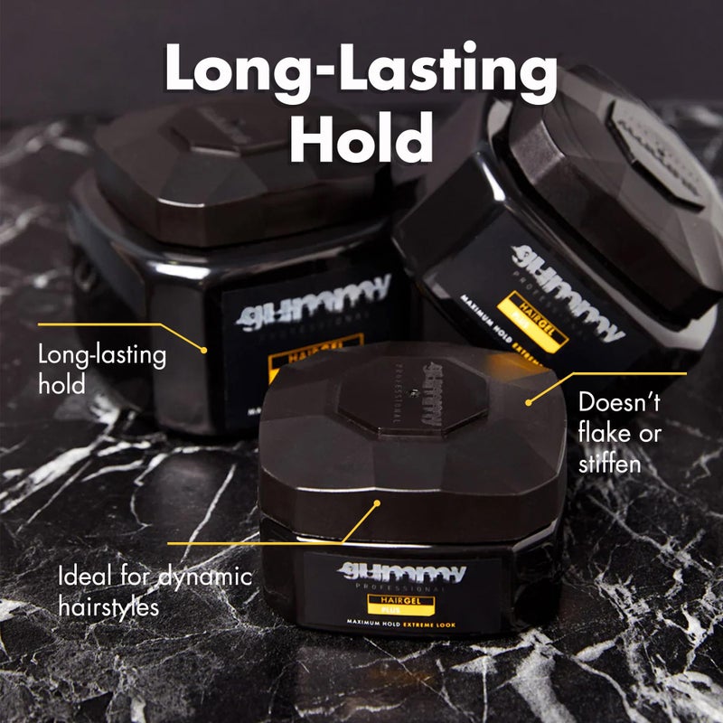 Gummy Professional Plus Hair Gel for Men and Women â€“ Strong Hold Styling Gel for Slick Back Looks, Curls, Braids, Twists, and Edge Control â€“ Clear Gel for Shine, Neat Styles, and Conditioning â€“ 500ml - Image 5