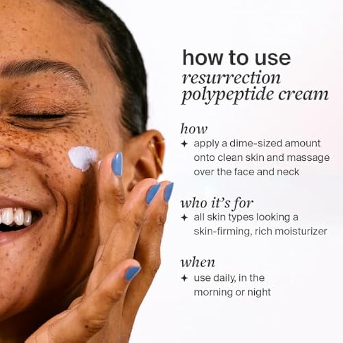 Cocokind Resurrection Polypeptide Cream, Hydrating Face Moisturizer with Peptides and Squalane, Anti Aging Skin Barrier Repair Cream for Dry Skin - Image 3