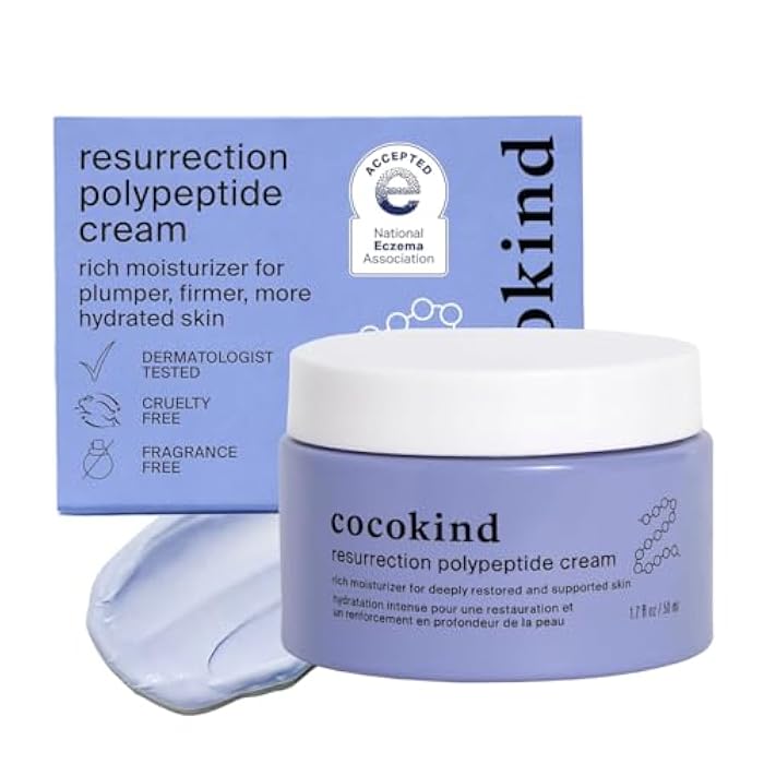 Cocokind Resurrection Polypeptide Cream, Hydrating Face Moisturizer with Peptides and Squalane, Anti Aging Skin Barrier Repair Cream for Dry Skin - Image 1