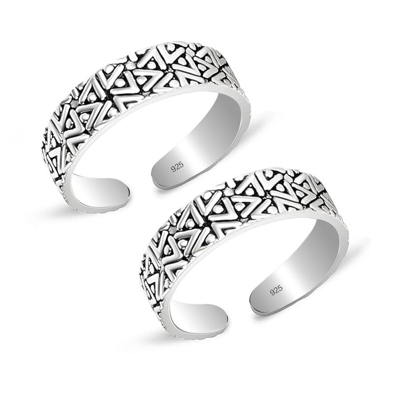 LeCalla Pure 925 Sterling Silver Toe Rings for Women | BIS Hallmarked Toering Foot Jewelry Gift for Birthday Wedding Anniversary - Image 1