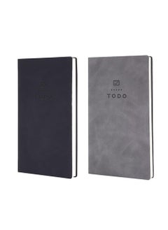 CMGTYYD To Do List Notebook, 2 Pcs 196 Pages Soft Leather Pocket To Do List Notepad Checklist for Daily Plans School Supplies for High School Students Study Schedule Notebook  - Image 1