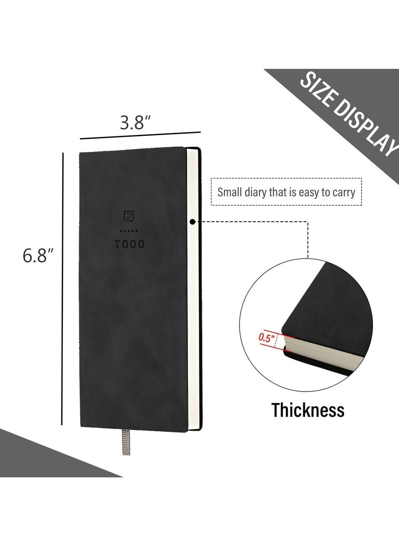 CMGTYYD - To Do List Notebook, 2 Pcs 196 Pages Soft Leather Pocket To Do List Notepad Checklist for Daily Plans School Supplies for High School Students Study Schedule Notebook - Image 1