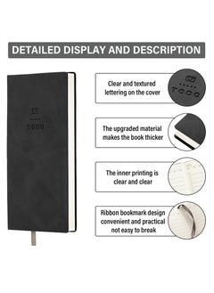 CMGTYYD To Do List Notebook, 2 Pcs 196 Pages Soft Leather Pocket To Do List Notepad Checklist for Daily Plans School Supplies for High School Students Study Schedule Notebook  - Image 3