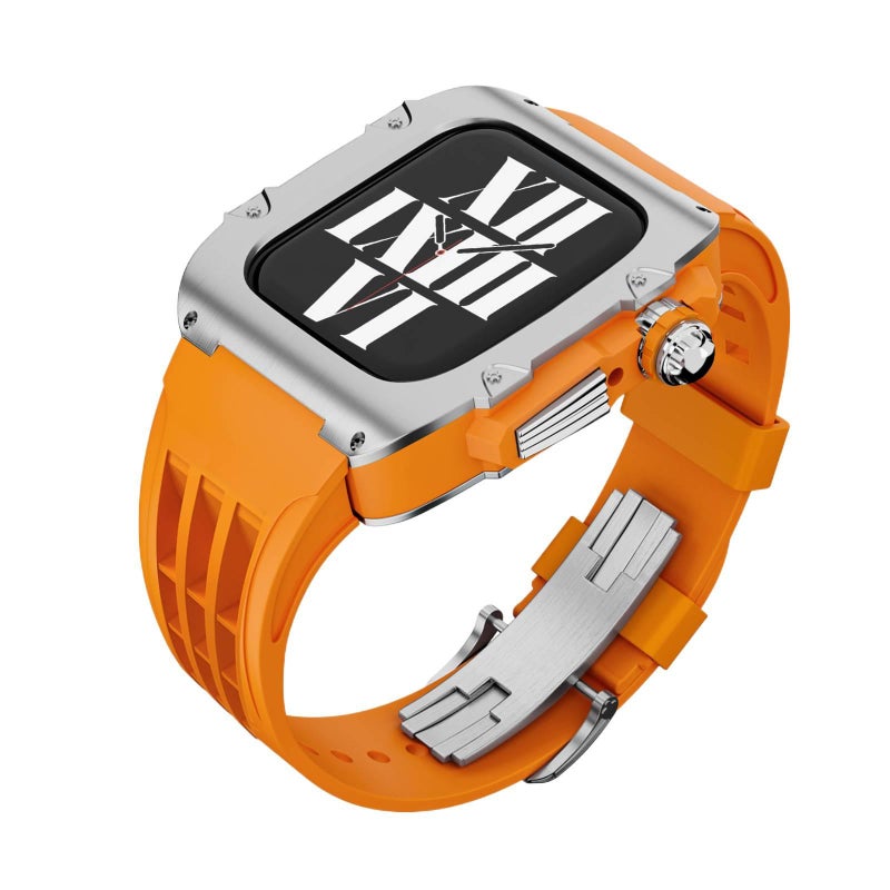 سوار ساعة ذكية باللون أخضر قابل للتعديل سوار رياضي من السيليكون متوافق مع Apple Watch 42/44/45/49mm بملاءمة قابلة للتعديل وحزام بديل - Image 5