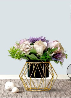 AIWANTO Potted Artificial Flower Decoration for Home Office Table Mini Potted Fake Flowers with Vase Centerpiece Decor  - Image 1