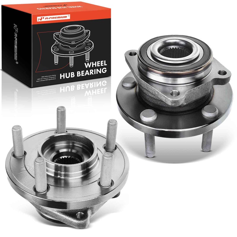 APremium 2 x Front Wheel Bearing and Hub Assembly with 5Lug Compatible with Chrysler 200 20112014 Sebring 20072010 Dodge Avenger 20082014 Caliber 2009 AWD or FWD