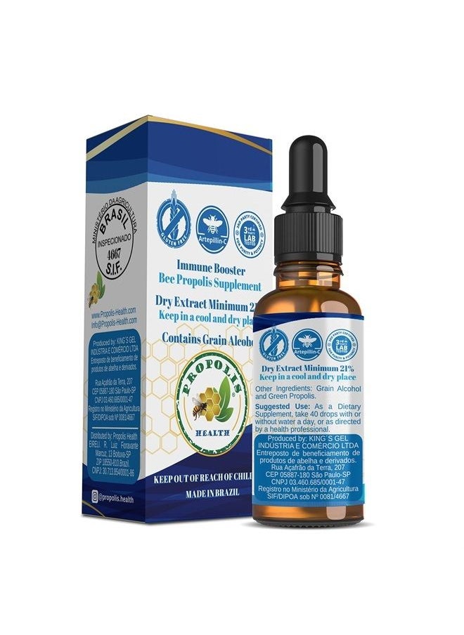 Propolis Health - Bee Propolis Extract - Brazilian Bee Propolis - 30 Days Supply - Propolis Liquid Supplement - Propolis Drops - Image 1