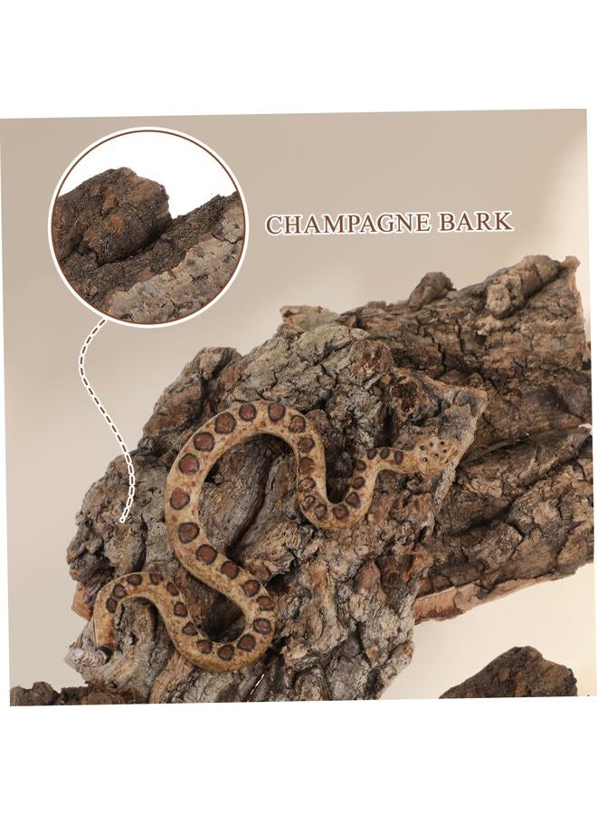 Veemoon 4pcs Cork Bark for Terrarium, Reptile Bark Cork Natural Bark Reptile Tank Bark Decor Wooden Climbing Platform for Turtle Geckos Lizard Spider Landscaping Tree Bark Decor - Image 3