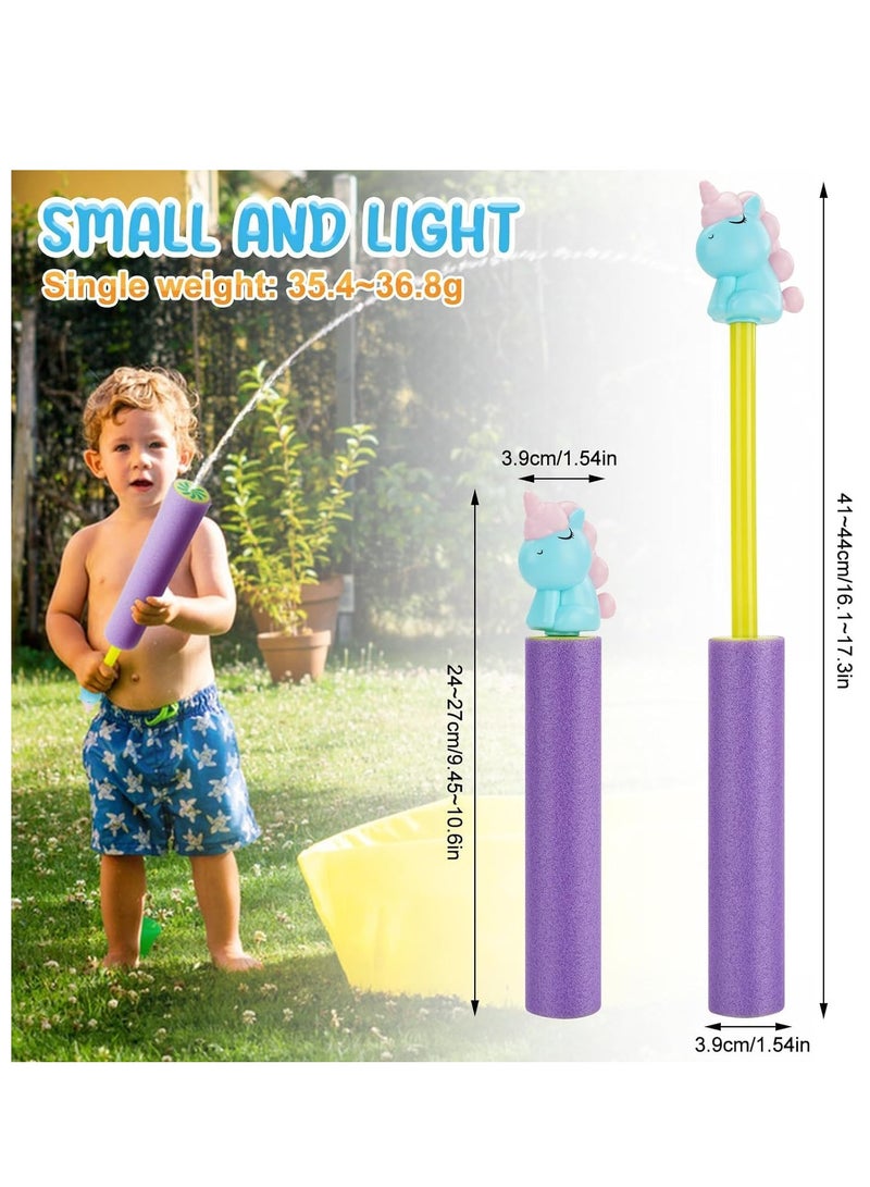 Excefore Water Squirter for Kids, Super Foam Soakers Blaster Squirt Guns, Pool Noodles Toy with Plastic Handle Summer Swimming Beach Garden Fighting Game,Outdoor Toys for Kids Boys Girls Adults (8 Pack) - Image 2