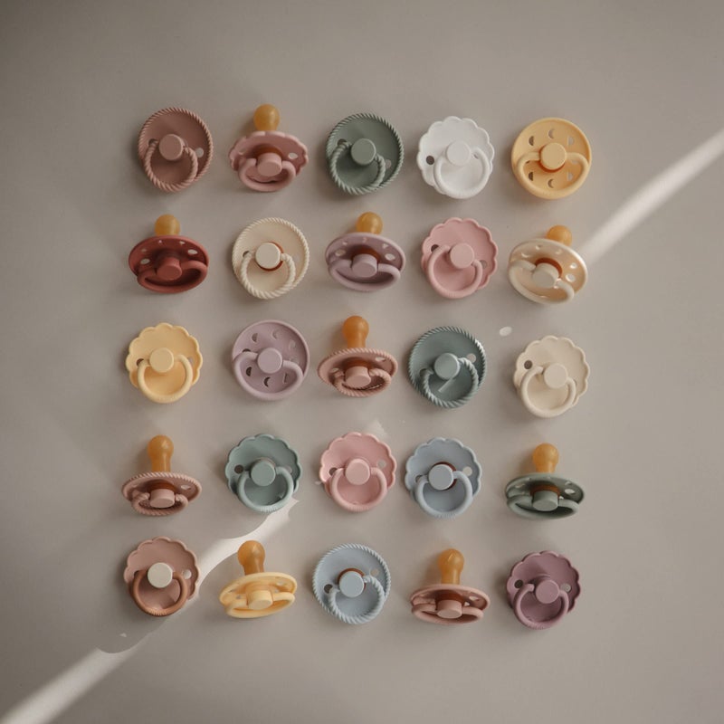 فريج Rope Natural Rubber Baby Pacifier | Made in Denmark | BPA-Free (Olive/Sage, 6-18 Months) - Image 2