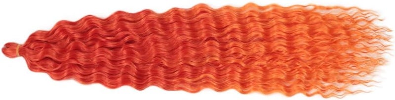 DSOAR Deep Twist Crochet Hair Hair Bundles Water Wave Synthetic Hair Extension Curly Braiding Ombre Curl Braiding Hairpiece, 22 Inch 3 Packs - Image 2