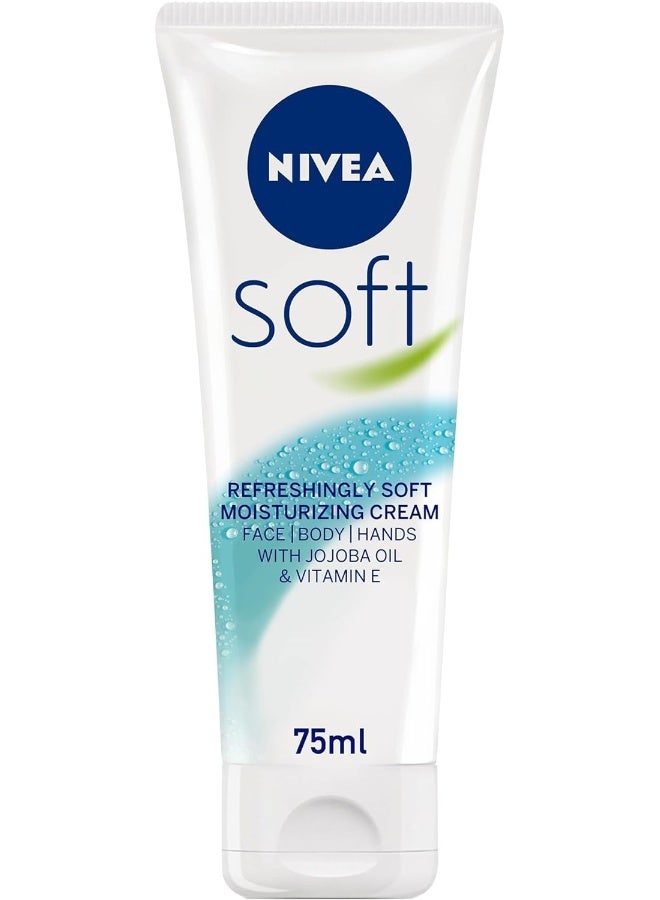 NIVEA Moisturising Cream, Soft Refreshing, Tube 75ml - Image 1