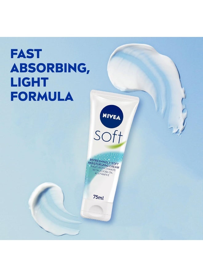 NIVEA Moisturising Cream, Soft Refreshing, Tube 75ml - Image 5